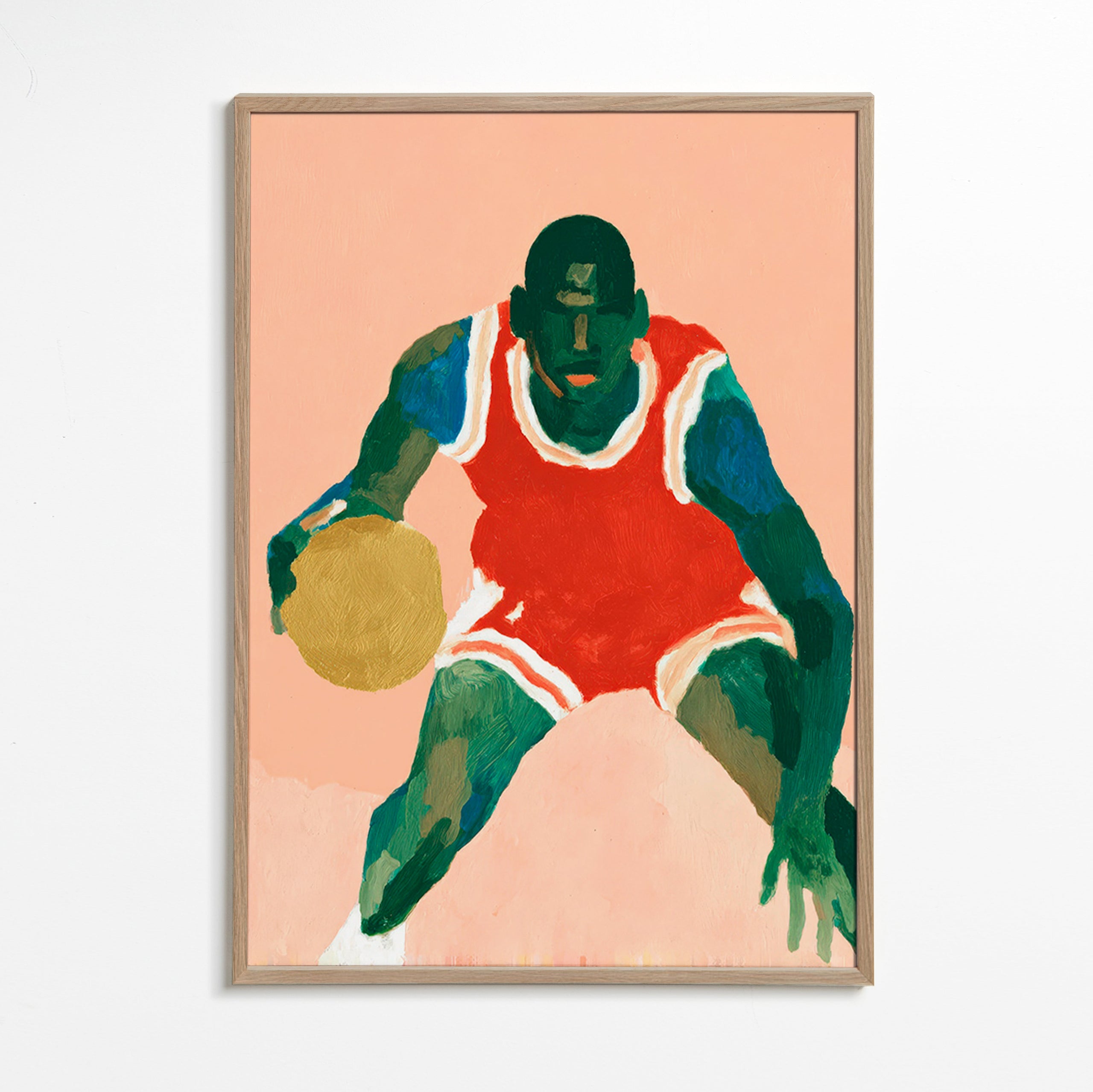 Sportkunst: Basketballspieler in Bewegung