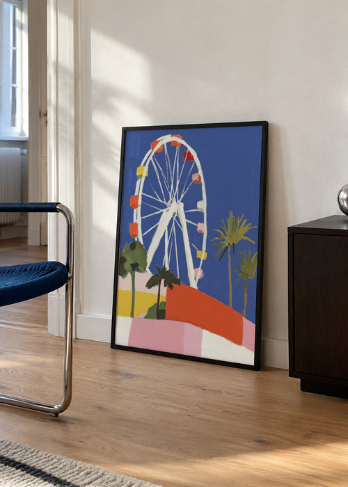 Ferris Wheel - Framed poster in an interior