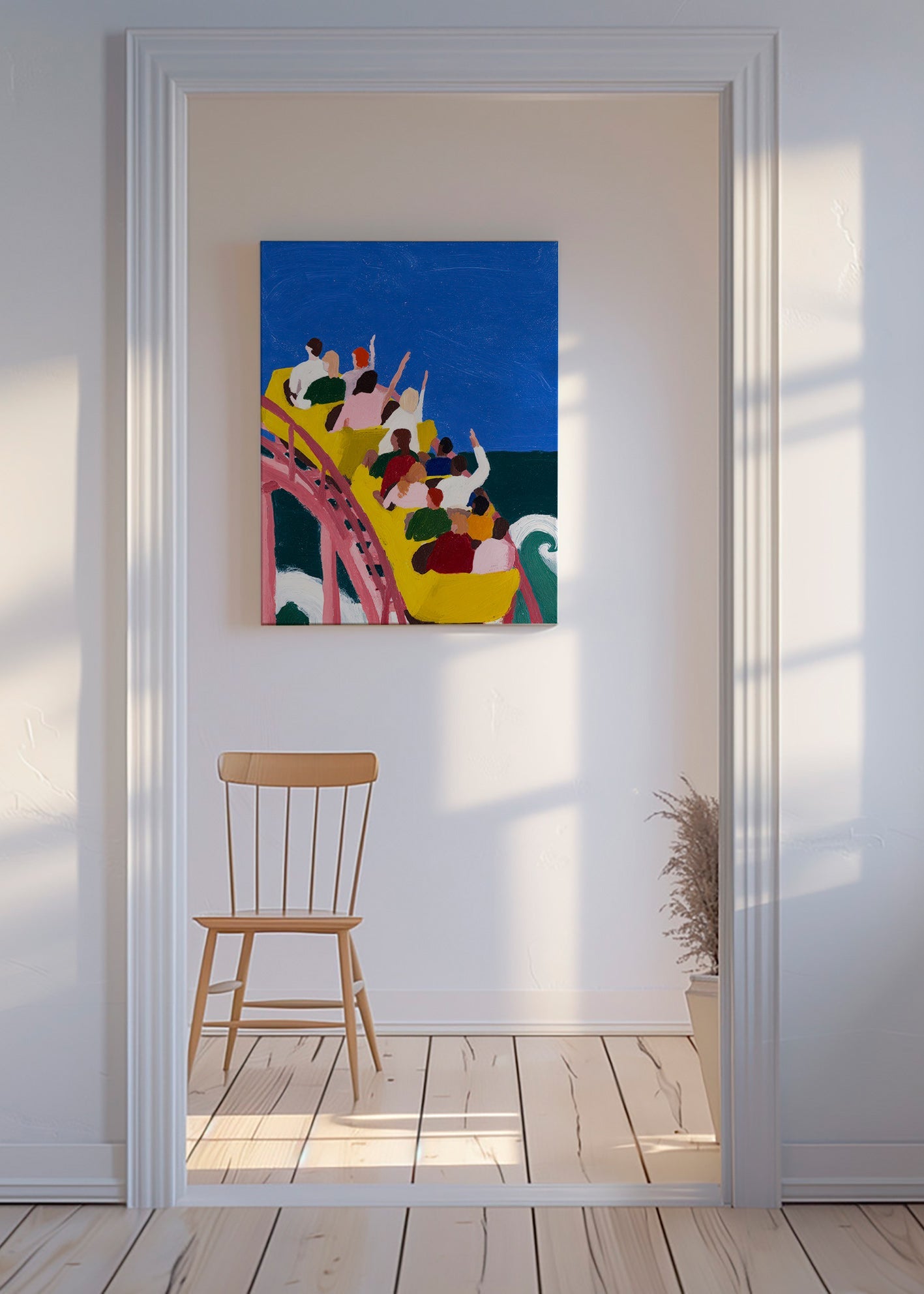 Illustration Achterbahn am Meer