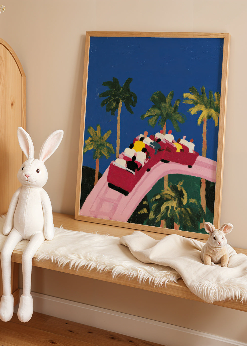 Palm Ride - Framed poster in an interior