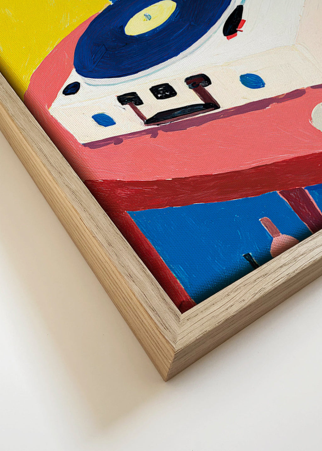 Illustration: Retro-Plattenspieler auf Tisch