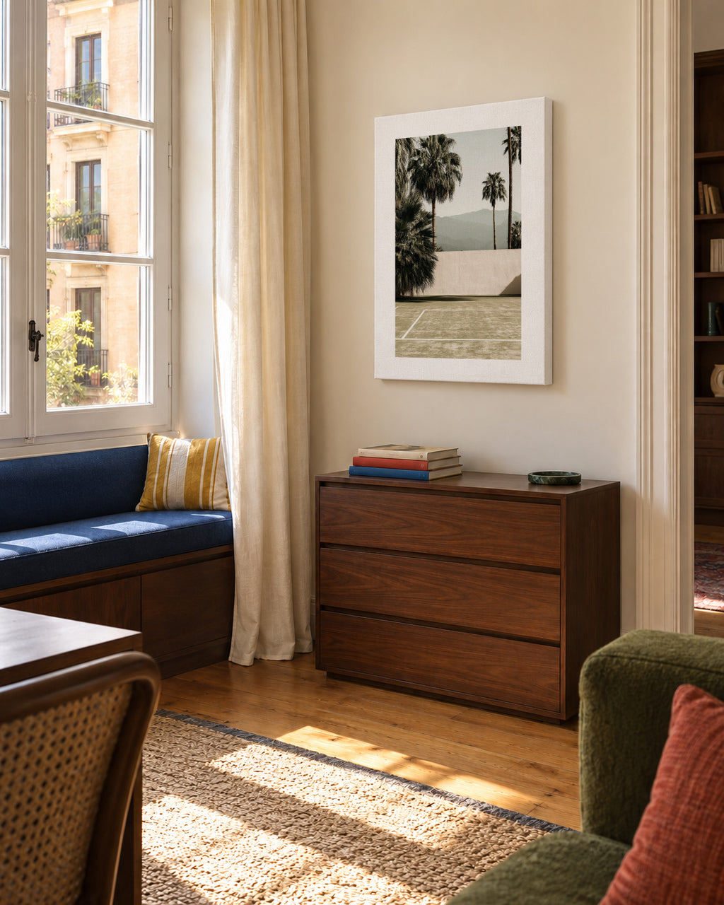 Desert Court - Unframed canvas in an interior