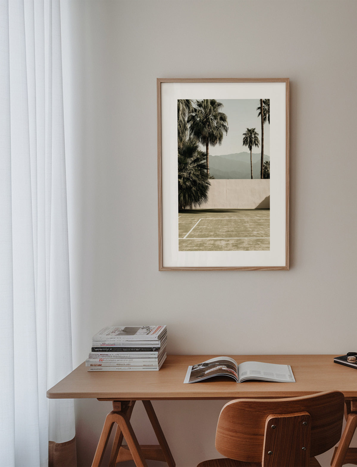 Desert Court - Framed poster in an interior