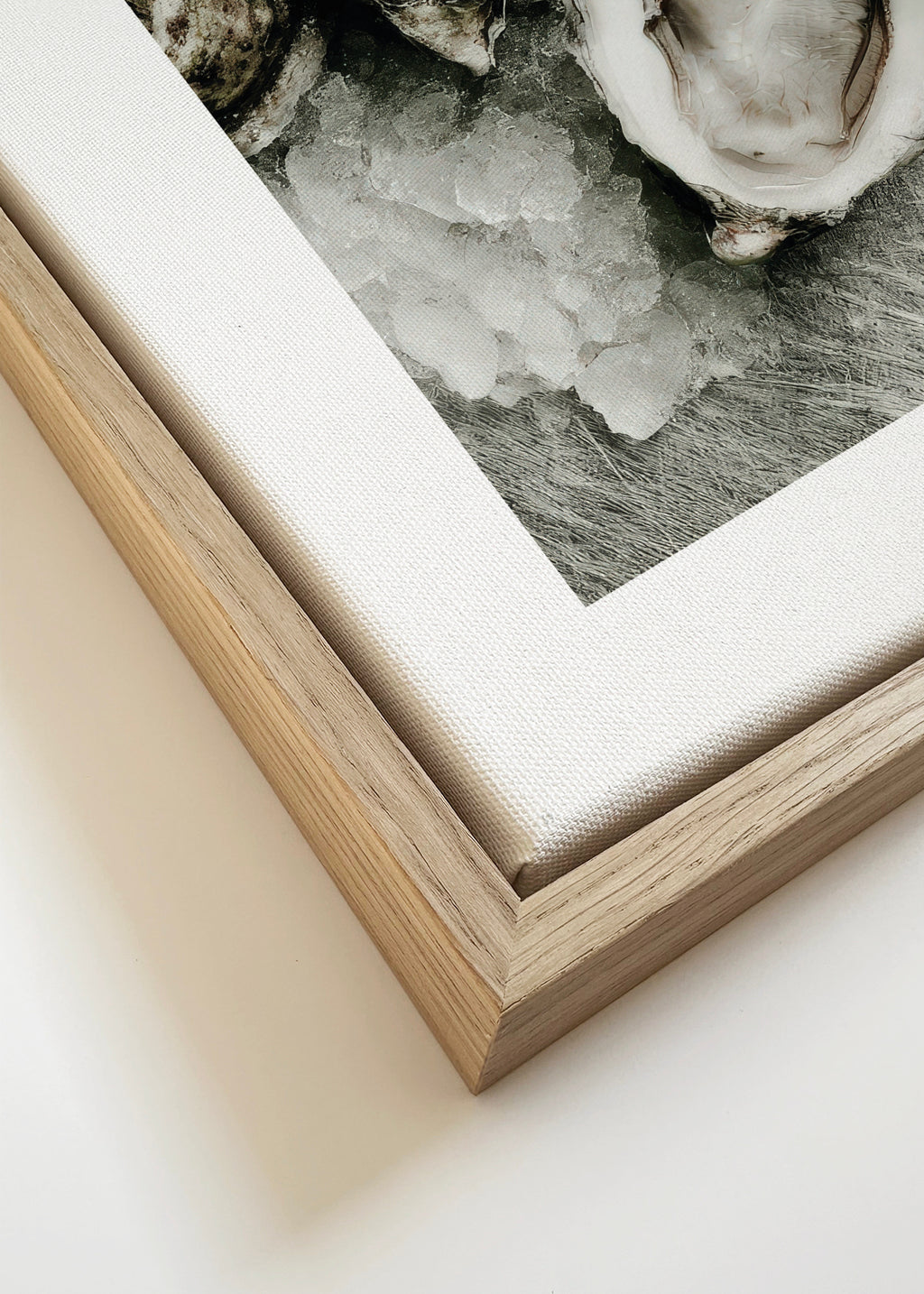 Oyster Table - Framed canvas detail