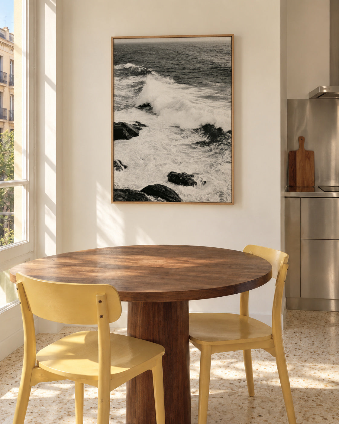 Coastal Storm - Framed canvas in an interior