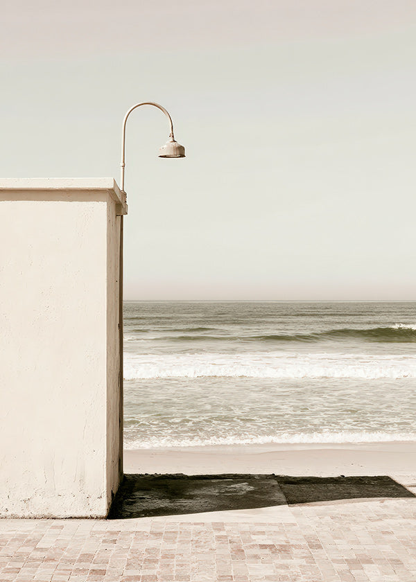 Landschaftskunst: Strandmotiv mit Wandlampe