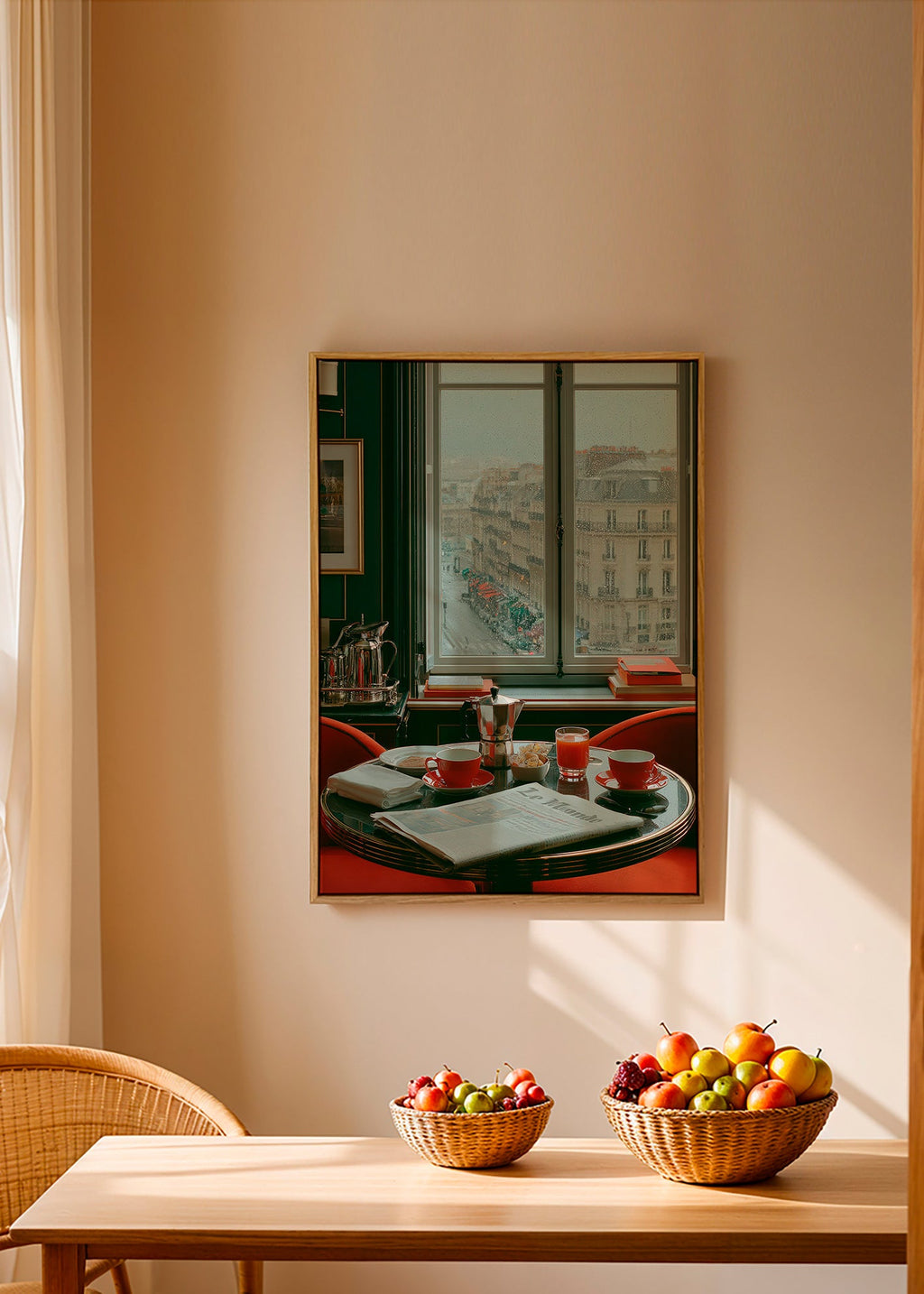 Küchenkunst mit Pariser Fenster und Kaffee