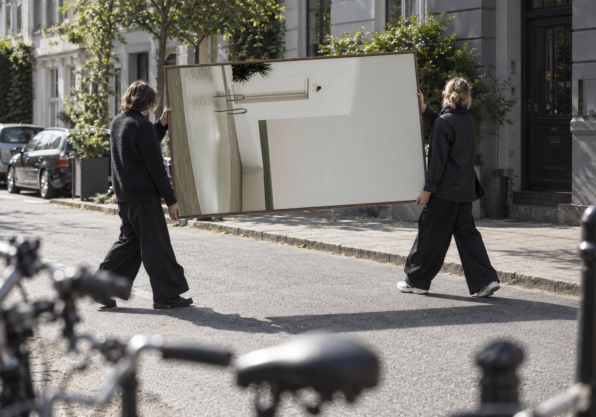 White Pool - Framed canvas in an interior