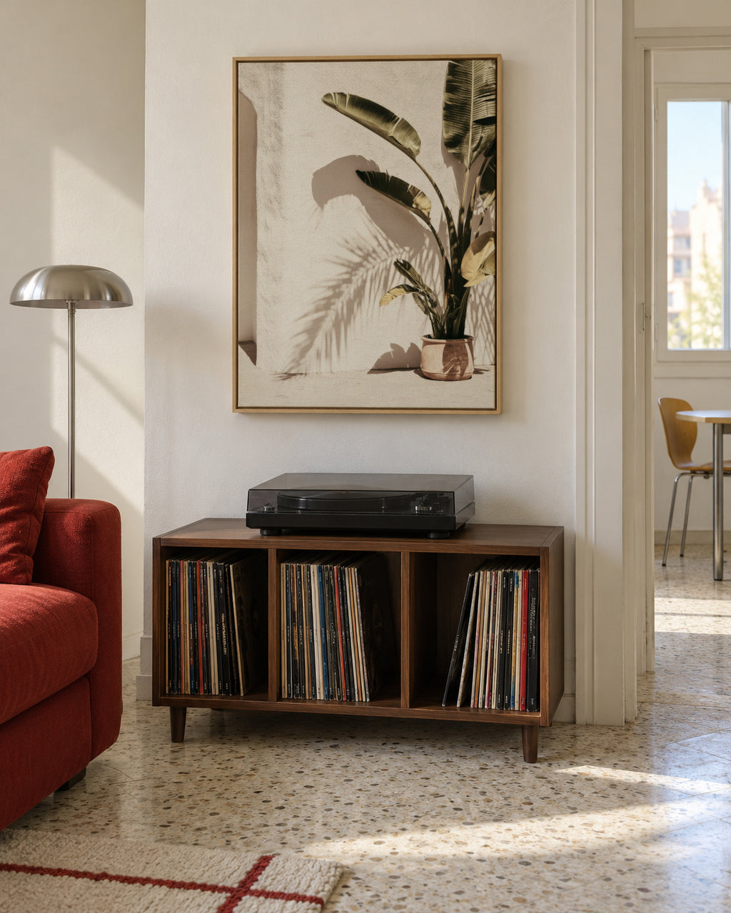 Tropical Corner - Framed canvas in an interior