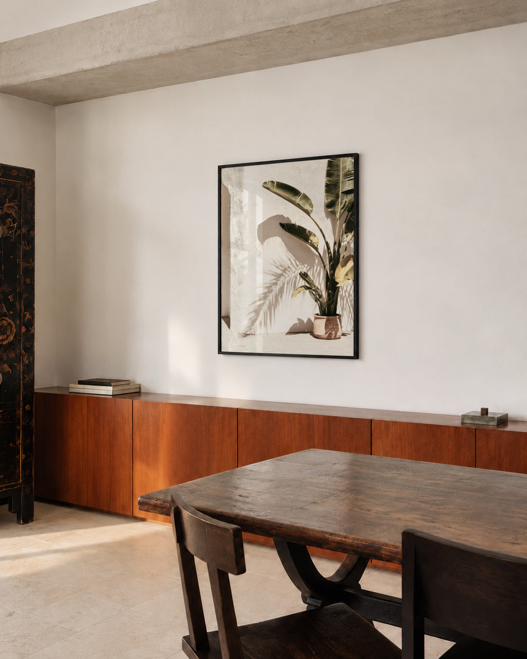 Tropical Corner - Framed poster in an interior