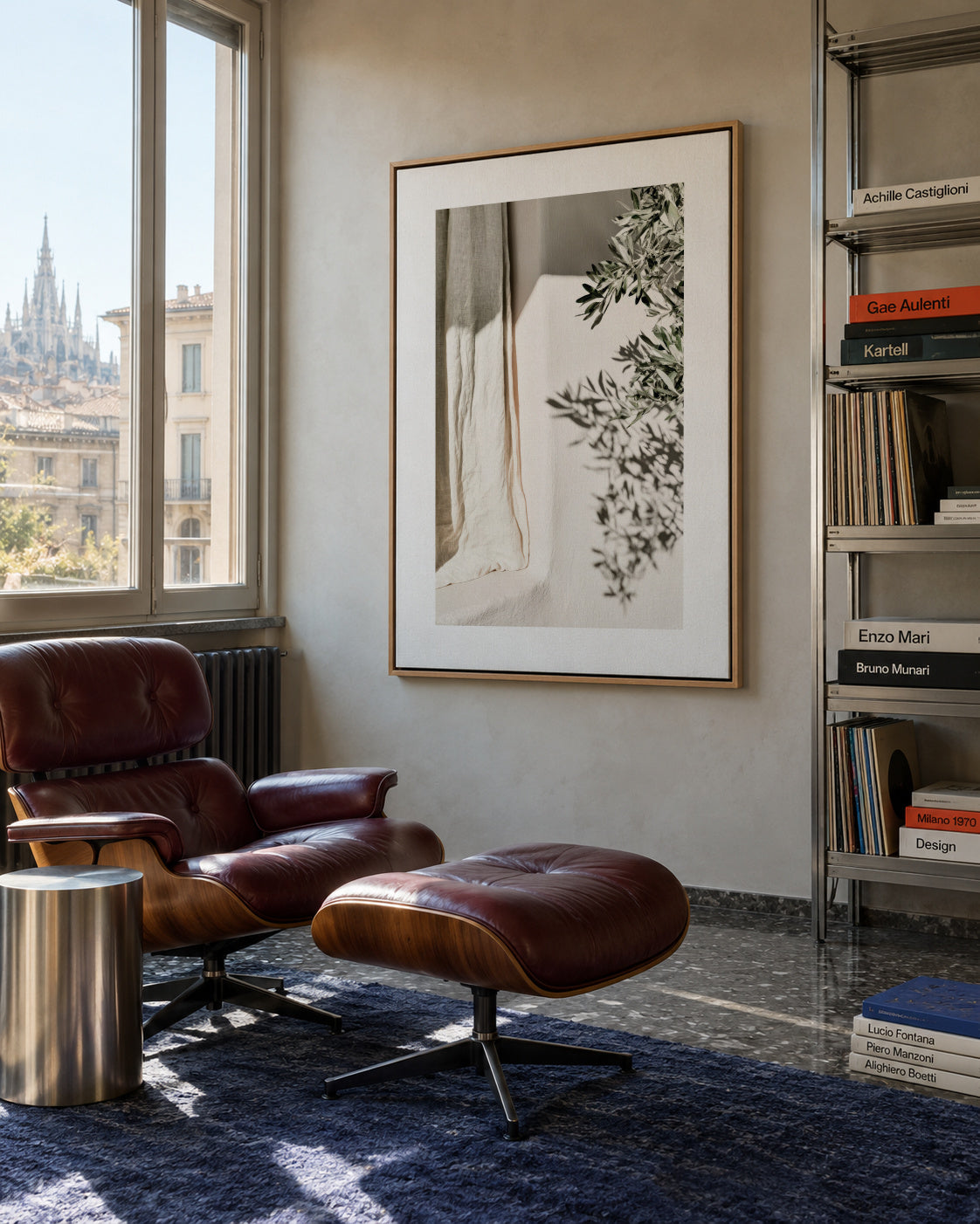 Linen Window - Framed canvas in an interior