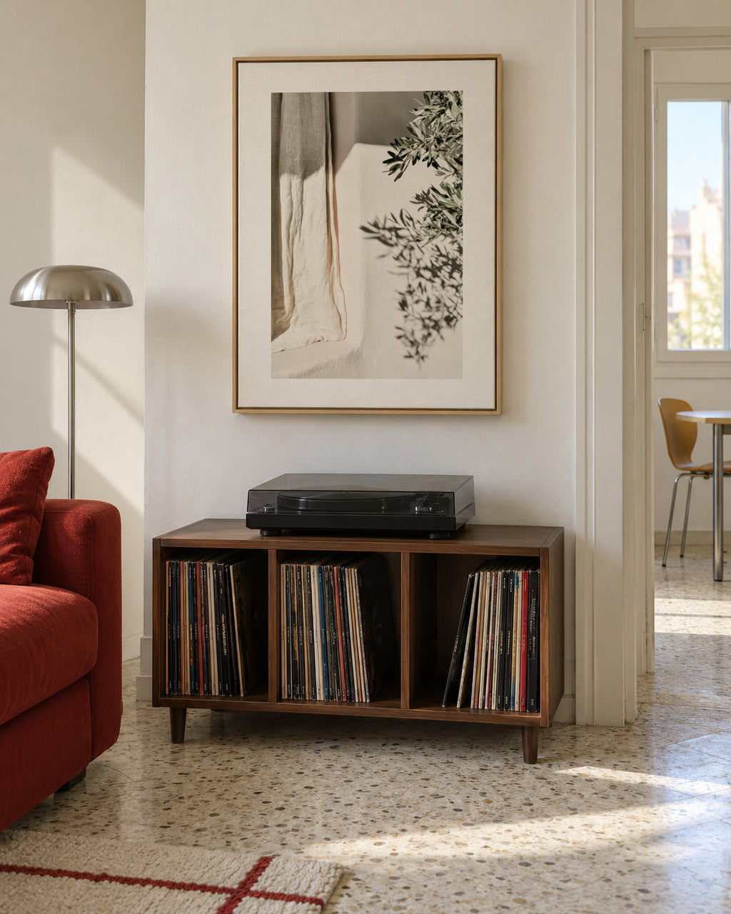 Linen Window - Framed canvas in an interior