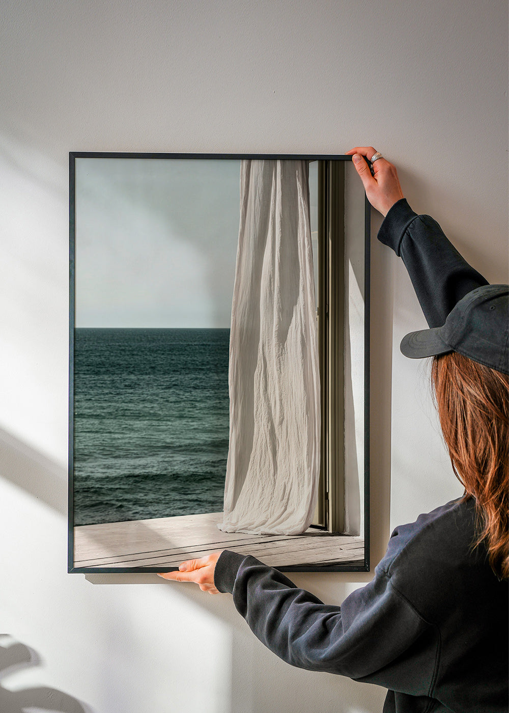 Landschaftsbild mit Vorhang am Meer