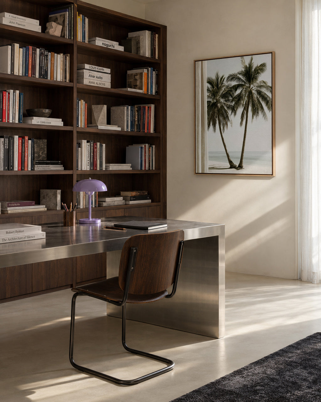 Twin Palms - Framed canvas in an interior