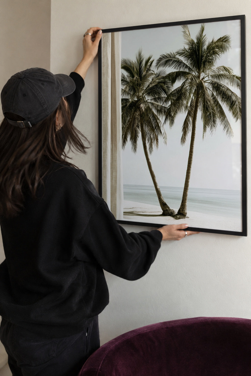 Twin Palms - Framed poster detail