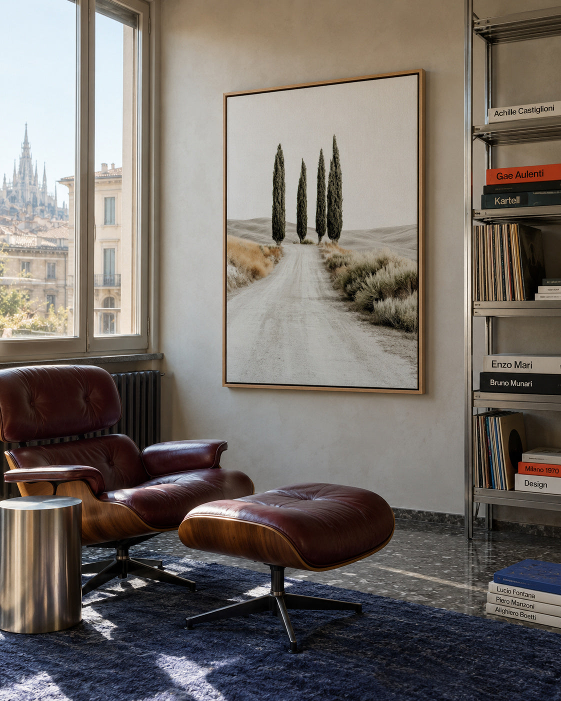 Cypress Road - Framed canvas in an interior
