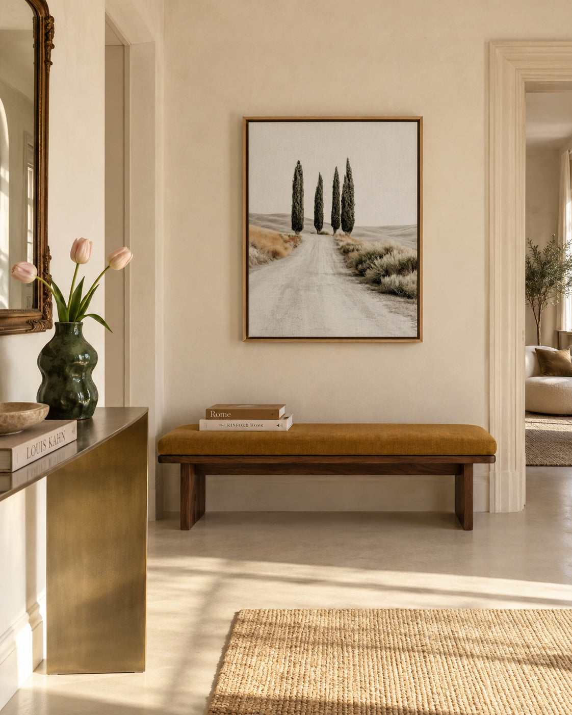 Cypress Road - Framed canvas in an interior
