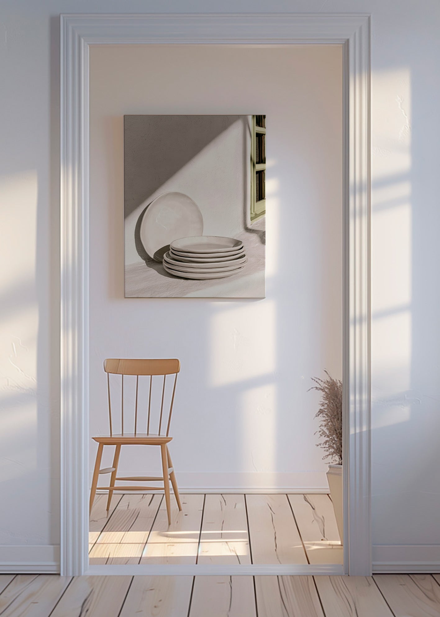 Küchenkunst: weiße Keramik im natürlichen Licht