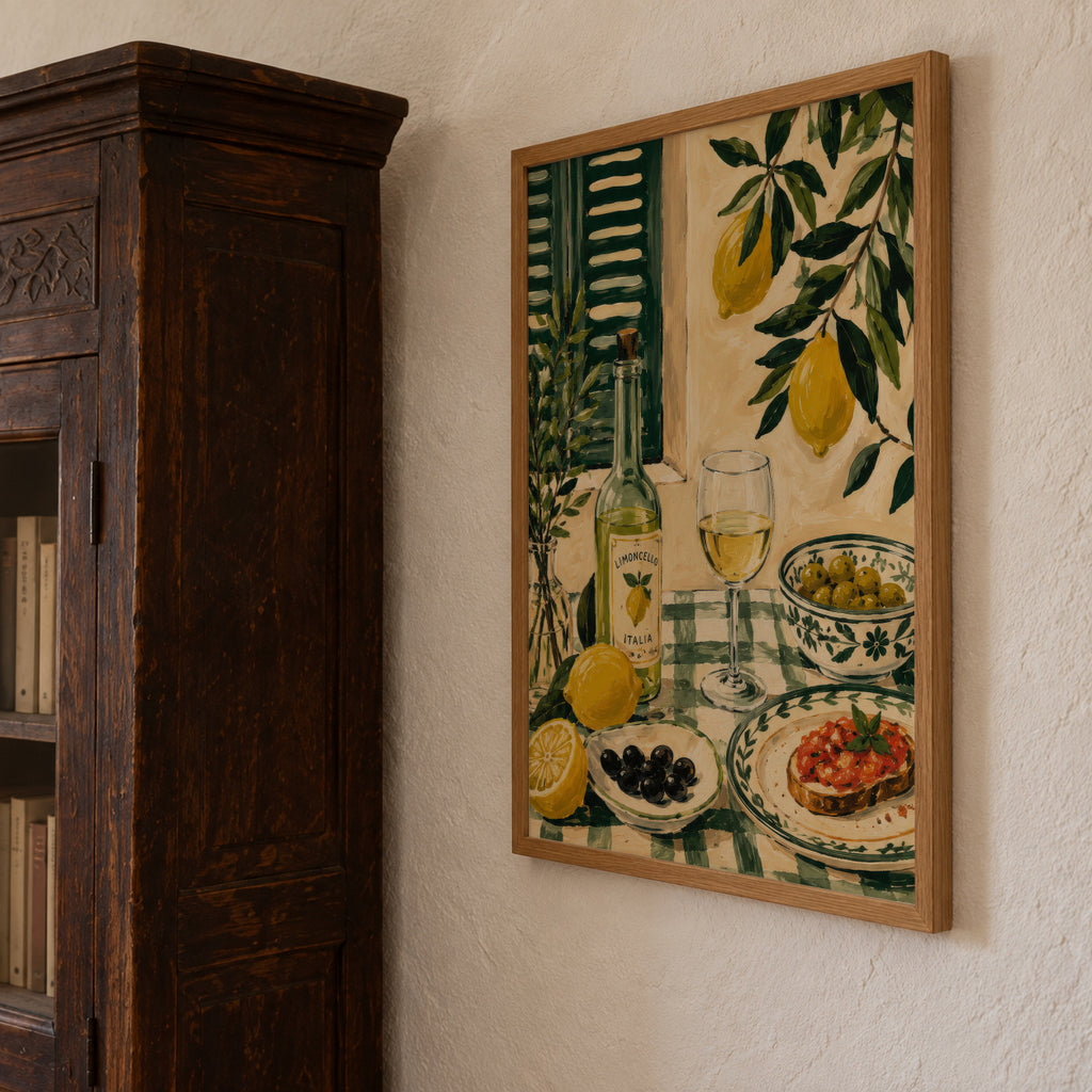 Lemon Lunch - Framed poster detail