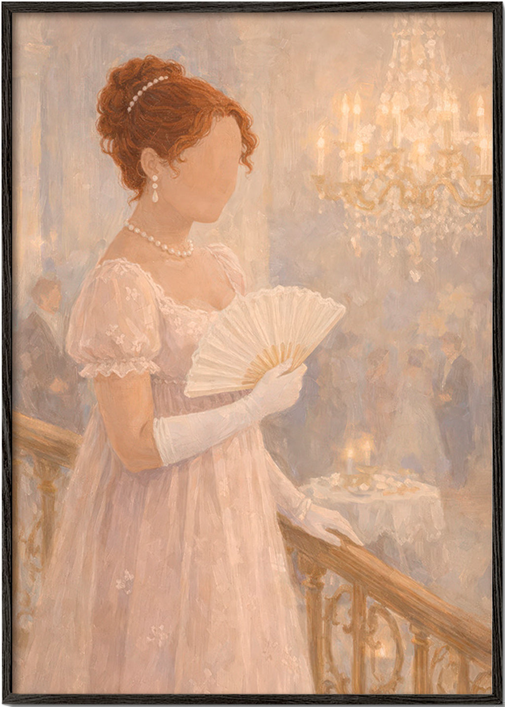 Illustration Dame im Ballsaal
