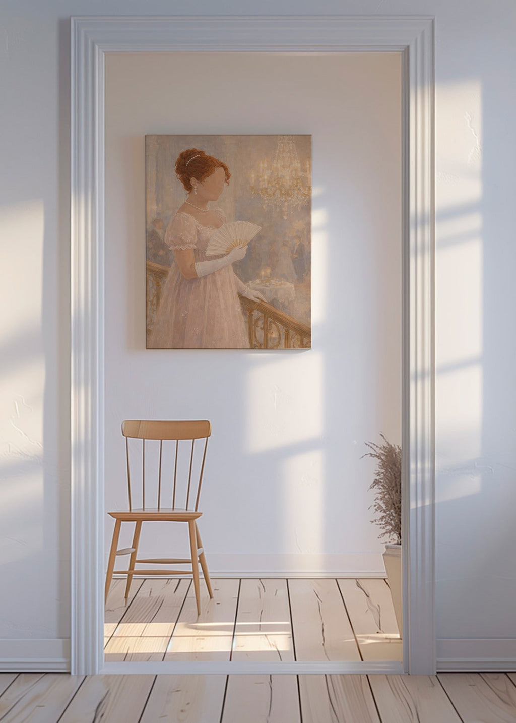Illustration Dame im Ballsaal