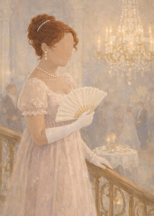 Illustration Dame im Ballsaal