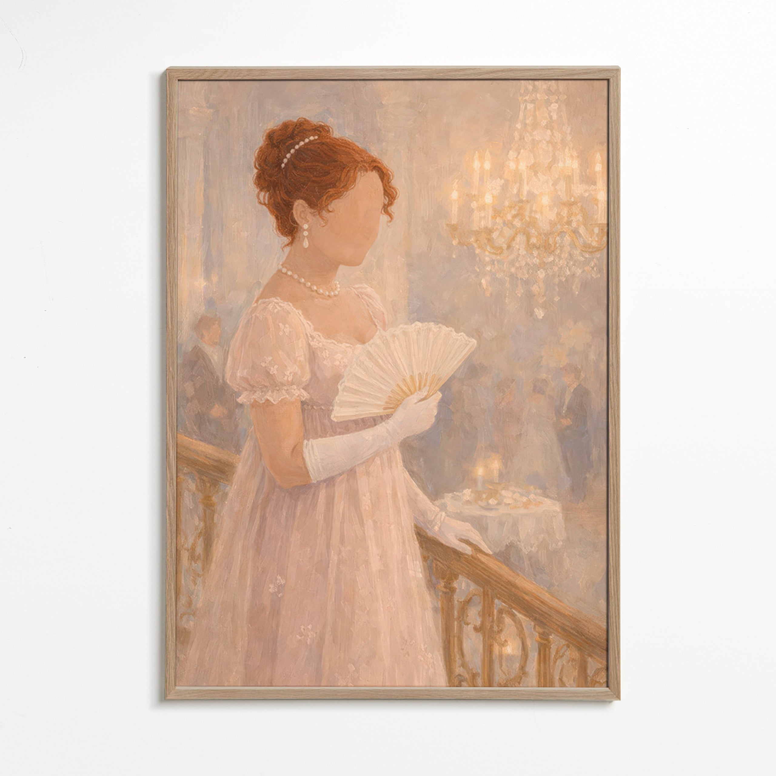Illustration Dame im Ballsaal