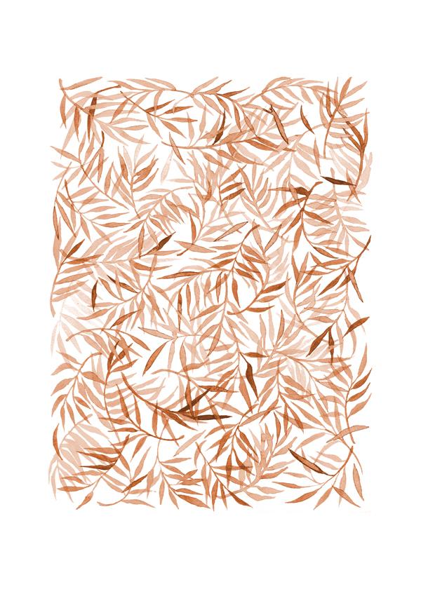 Leaves Pattern - Terracota