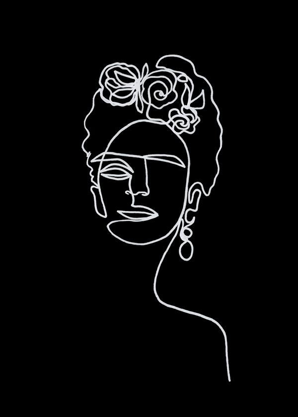 Frida Kahlo black and white