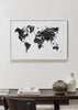 Black and white World Map
