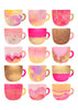 Pretty pink coffee cups