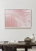 Palm leaves on pink IV