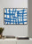 Abstract Lines Blue and White Painting 01