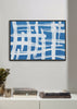 Abstract Lines Blue and White Painting 02