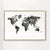 World map monochrome