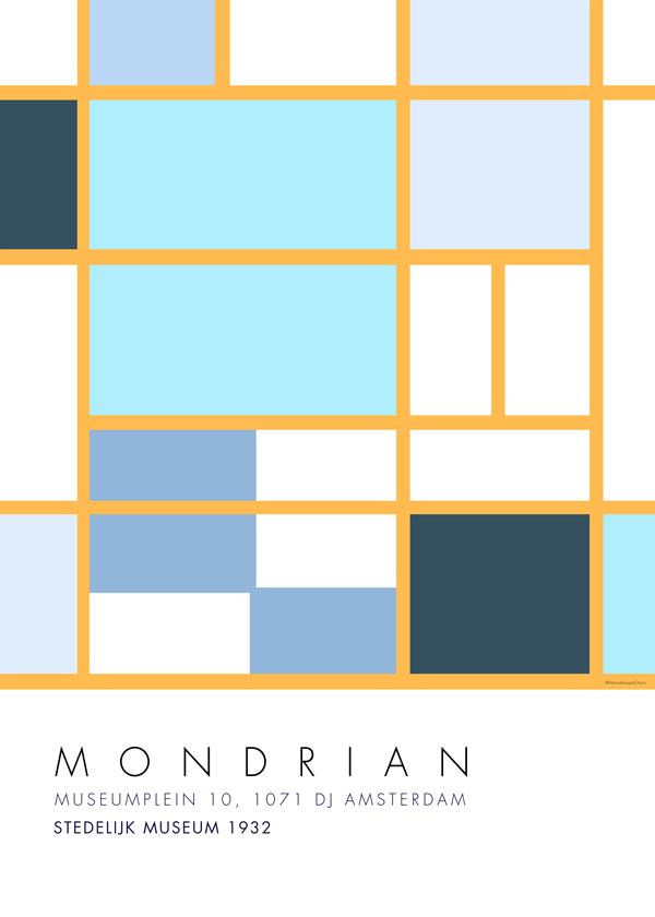 Mondrian Blue A