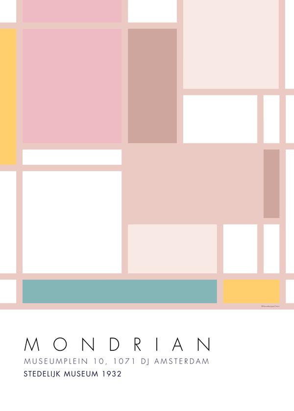 Mondrian Pink B