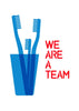We are a team x 3 - Blue