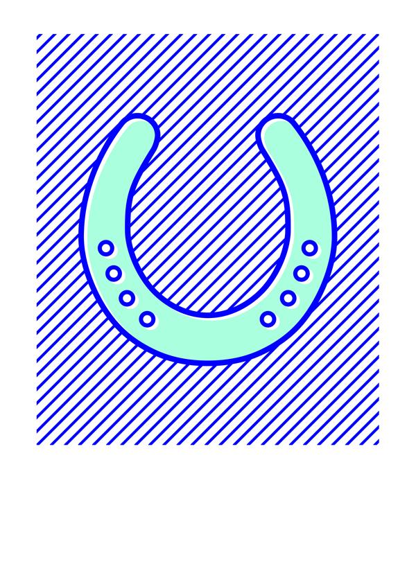 Lucky horseshoe - Blue