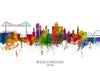 Middlesbrough Skyline multicolor