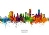 Boston Skyline multicolor
