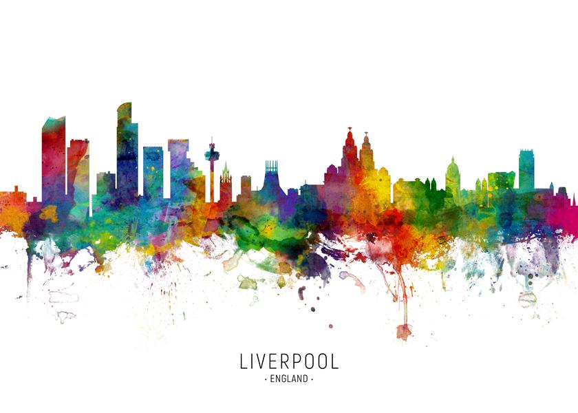 Liverpool Skyline multicolor