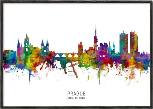 Prague Skyline multicolor
