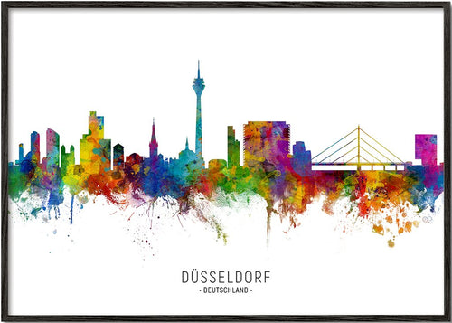 Düsseldorf Skyline multicolor