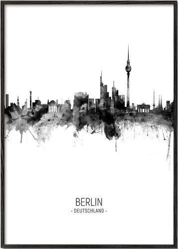 Berlin Skyline en blanco y negro