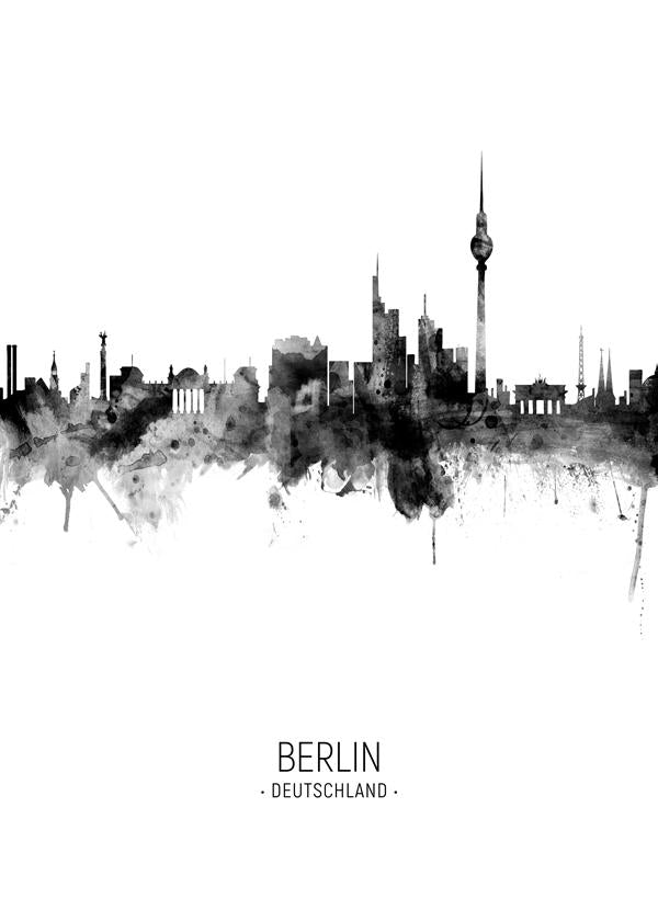 Berlin Skyline en blanco y negro