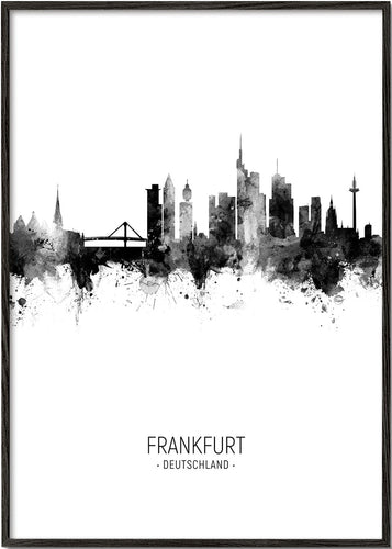 Frankfurt Skyline en blanco y negro