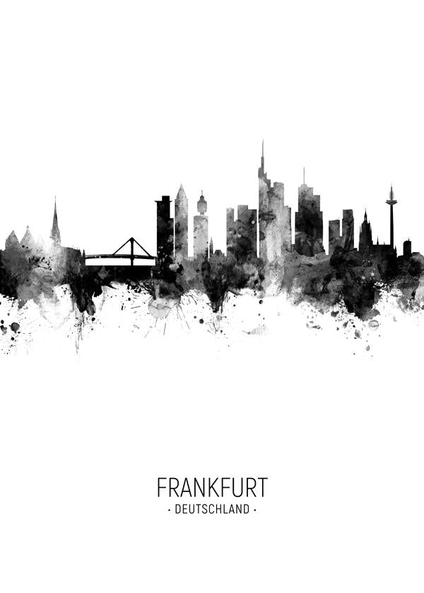 Frankfurt Skyline en blanco y negro