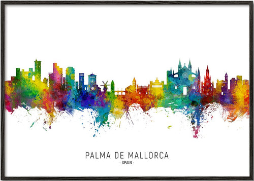 Palma de Mallorca Skyline multicolor