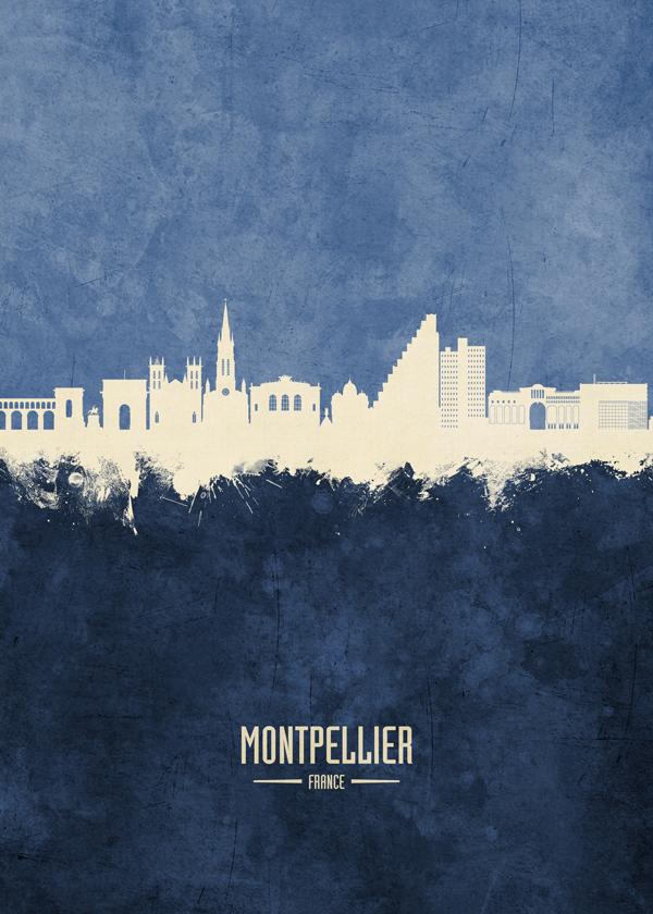 Montpellier Skyline azul